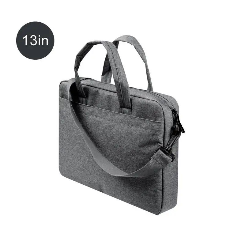 Портфель для ноутбука, деловая сумка на одно плечо 13 15 15,6 дюймов, сумка для офиса, портфель для ноутбука, s сумка-мессенджер, женские мужские сумки - Цвет: Black 13