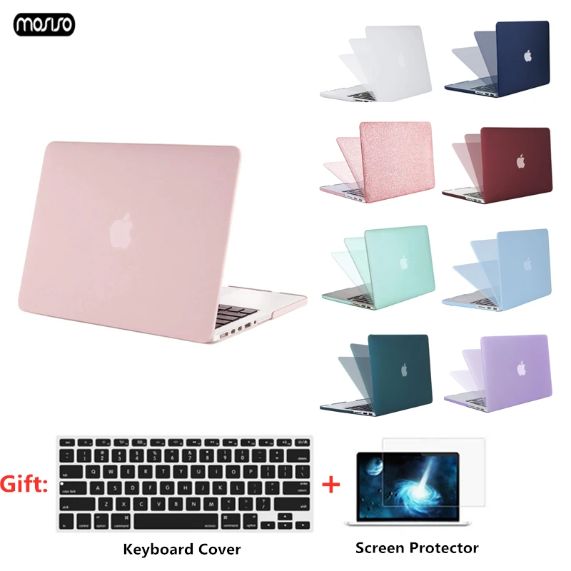 

MOSISO Hard Shell Laptop Case For MacBook Air Pro Retina11 12 13 15 Laptop Cover for 2018 New Pro 15 13 inch with Touch Bar+Gift