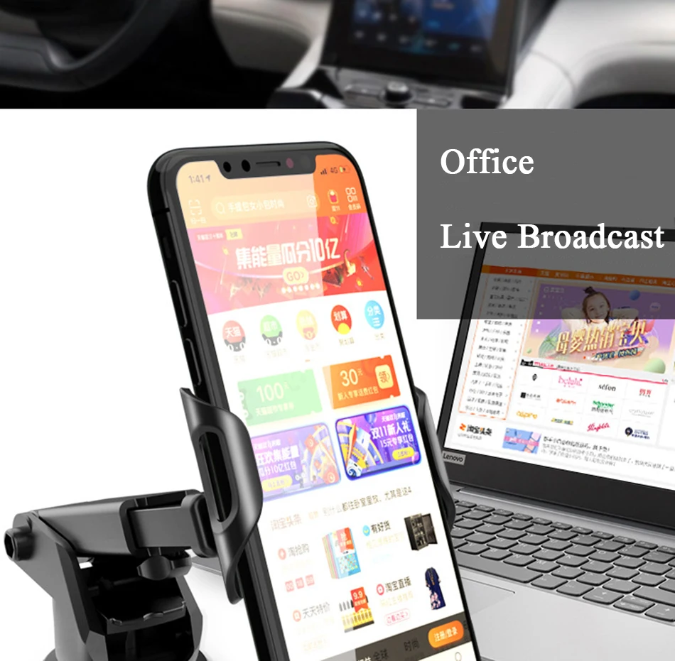 Car Phone Holder For Samsung S10 S9 S8 A50 A70 A8 j7 2017 2018 note 9 8 Car Holder Munt Windshield Smartphone Mobile Stand Holde