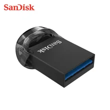 SanDisk – clé usb 3.0 CZ430 Ultra Fit, support à mémoire de 16GB 32GB 64GB jusqu'à 130 MB/S, haute vitesse, 128 GB 256 GB