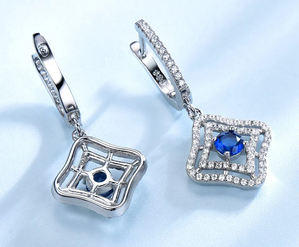 UMCHO Sapphire 925 sterling silver jewelry set for women S023S-1 (7)