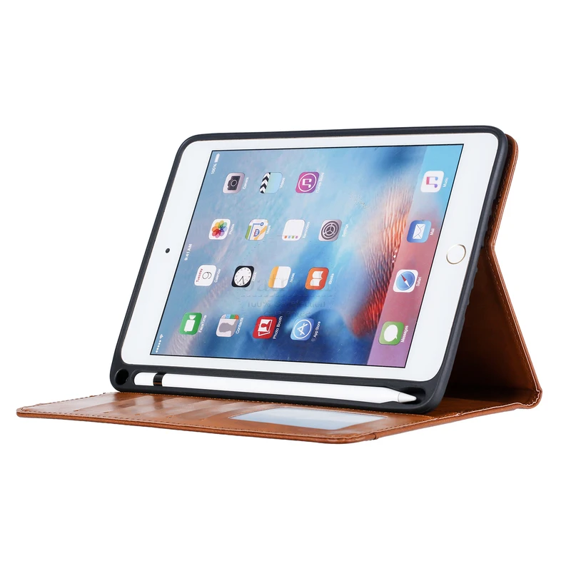 Для Apple iPad mini 5 7 9 2019 Чехол кошелек из замши с подставкой для карт Магнитный чехол
