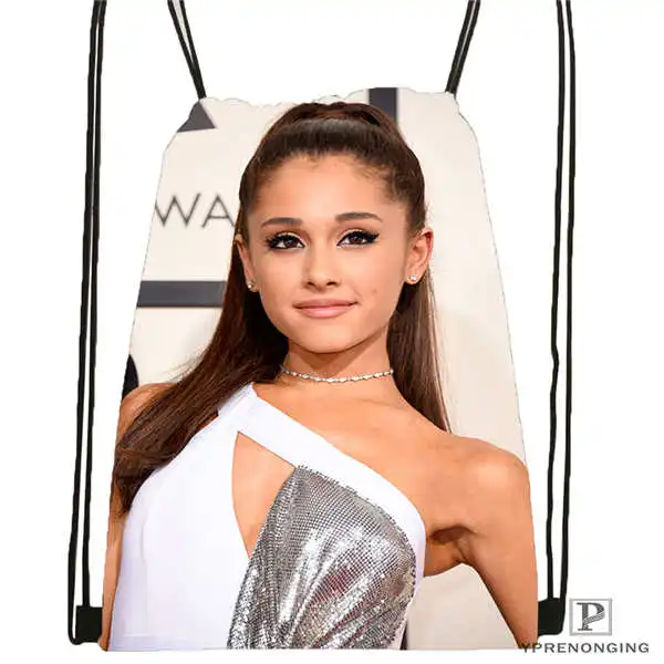 На заказ Ариана Гранде(8) шнурок рюкзак сумка милый рюкзак дети ранец(черная спинка) 31x40cm# 180612-03-Ariana - Цвет: Drawstring Backpack