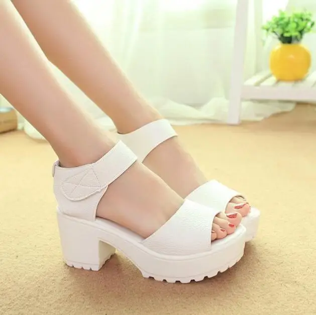 

Women Sandals Slip-on Women Shoes Bohemia Platform Sandals Ladies Shoes Woman Sandalie Female Footwear Square Heel Sandals