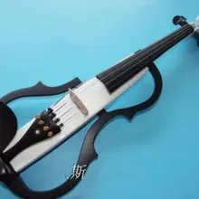 Полный Размеры рамка электрической скрипке в белом цвете с луком канистра наушники 9 V Батарея