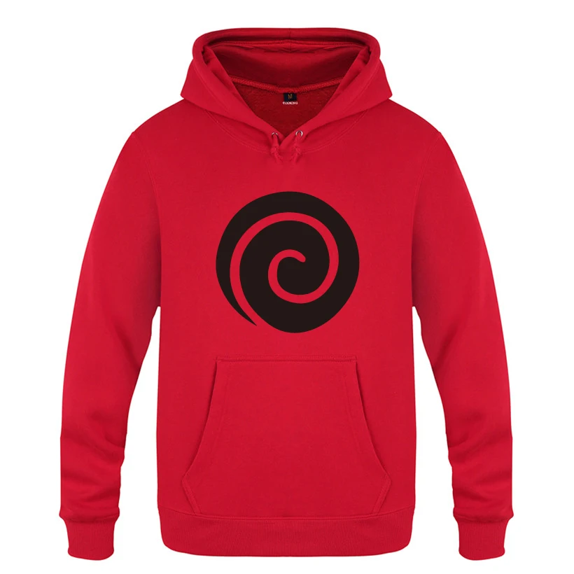 Uzumaki Clan Symbol Seal Icon Логотип толстовки с капюшоном героя комиксов Наруто мужские пуловер свитшот флисовый - Цвет: HOY HET