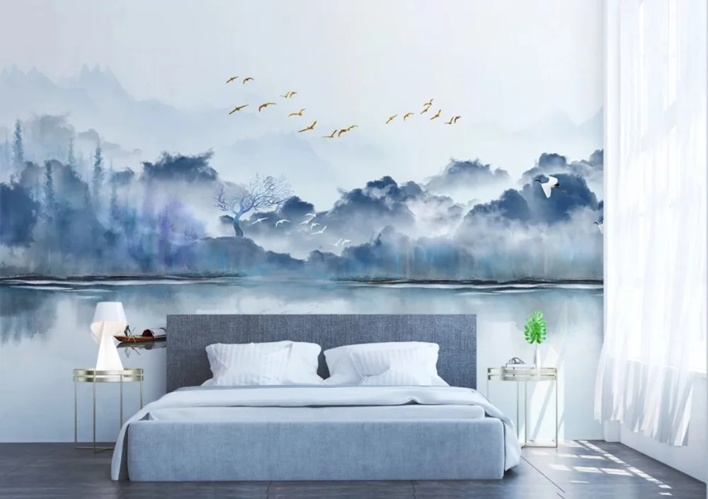 Beibehang оригинальные современные обои китайский художественный замысел абстрактный пейзаж гостиная фон обои для стен