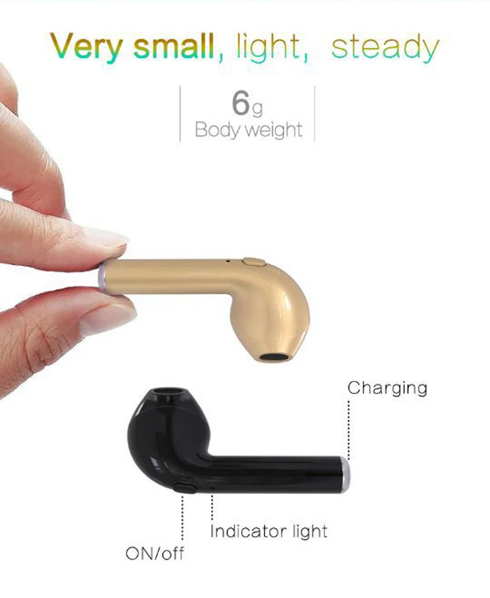 Bluetooth Earphone Cordless Headphones Hands Free Earbuds Mini Earpiece Casque sans fil With Mic For iPhone 7 X 8 Samsung Galaxy (7)