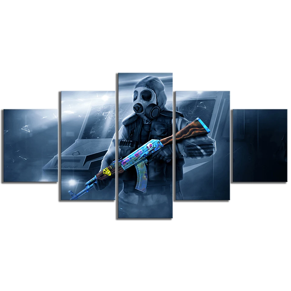 5-Piece-Counter-Striker-Global-Offensive-Game-Poster-Artwork-Canvas-Paintings-Wall-Art-for-Home-Decor