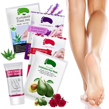4 шт. маска для очищения ног+ 1 отбеливающий крем Отшелушивающий отшелушивающий крем для удаления омертвевшей кожи обновление кутикулы пятки отшелушивающий крем уход за ногами