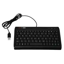 MCSAITE 8017 78-Key Portátil Mudo Ultra-fino Teclado de Computador Com Fio USB para Notebook Desktop do Escritório Usando (Preto)