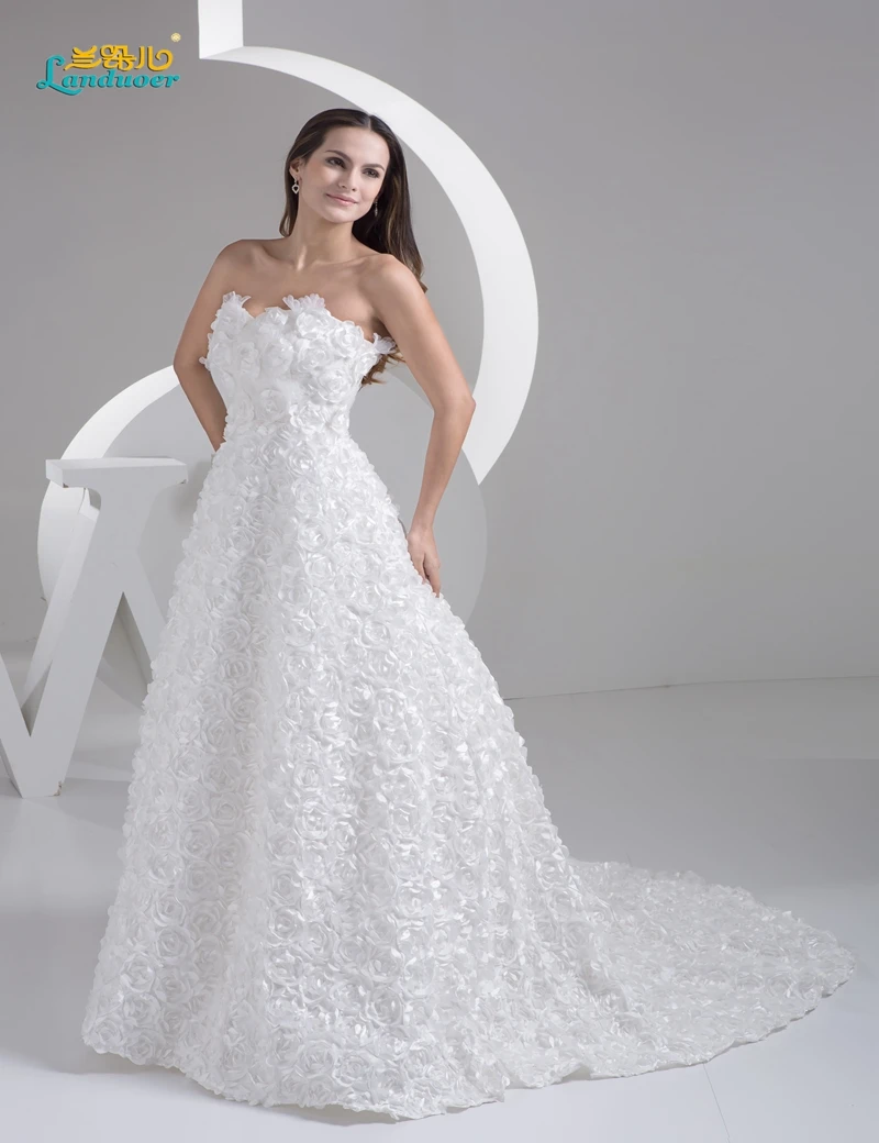 Simple Rose Wedding Dresses