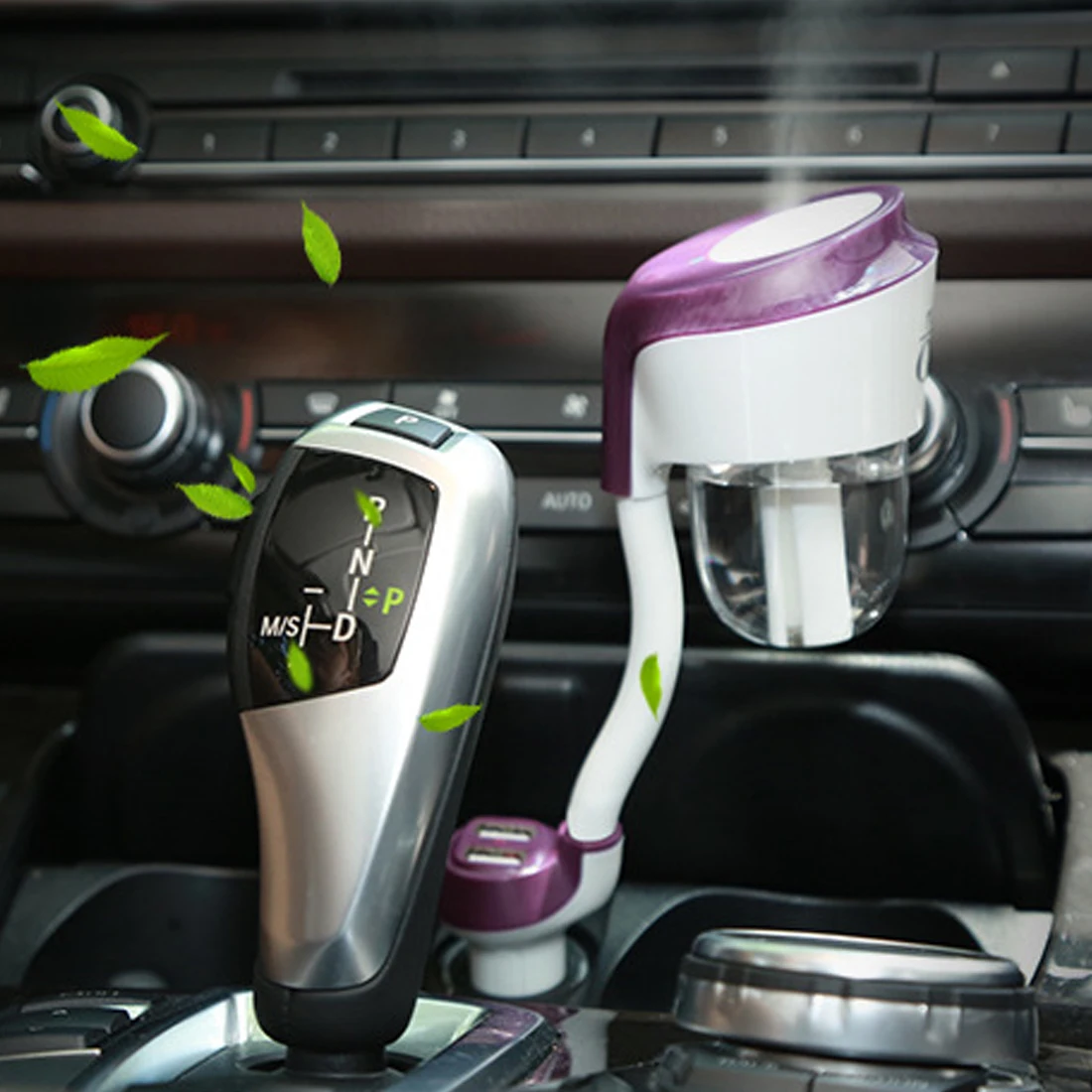 

NANUM 12V II Car Steam Humidifier with 2pc Car Charger USB,Air Purifier Aroma Oil Diffuser Aromatherapy Mist Maker Fogger