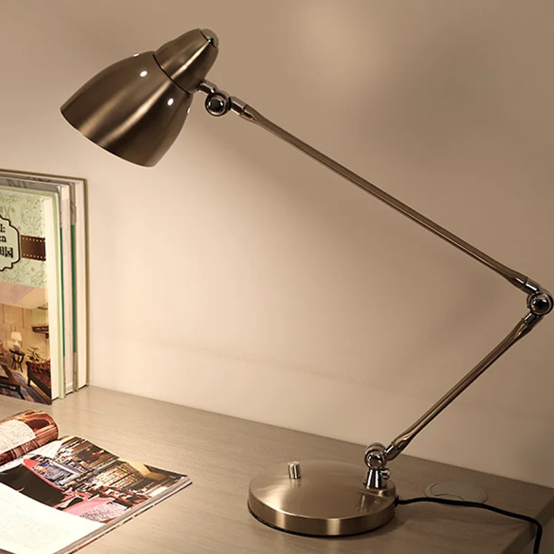 

Creative Long Arm Folding Desk Lamp Business Office Study Work Desk Lamp Bedroom Reading room Modern Eyeshield led Table Lights