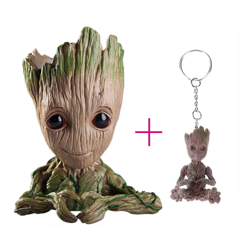 

Baby Groot Flowerpot Flower Pot Planter Action Figures Guardians of The Galaxy Toy Tree Man Cute Model Toy Pen Pot Drop Shipping