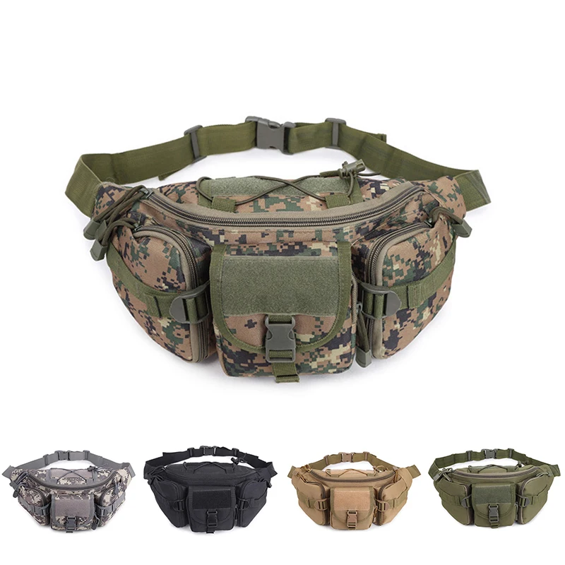 

Outdoor Tactical Military Waist Pack Hip Bags Men Women 600D Multi-function Travel Hunting Camouflage Camo Bag Hiking Climbing