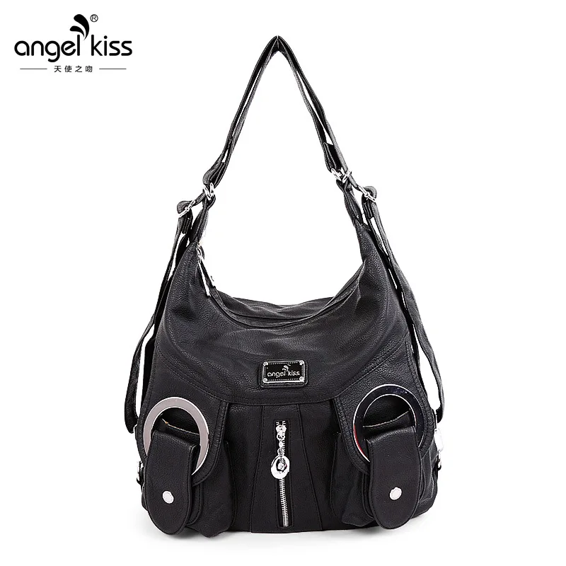 

Angel Kiss Fashion Explosion Supply Washing PU Bag Joker Mobile Lady Bag Multi-Function Single Shoulder Bag Women Handbags
