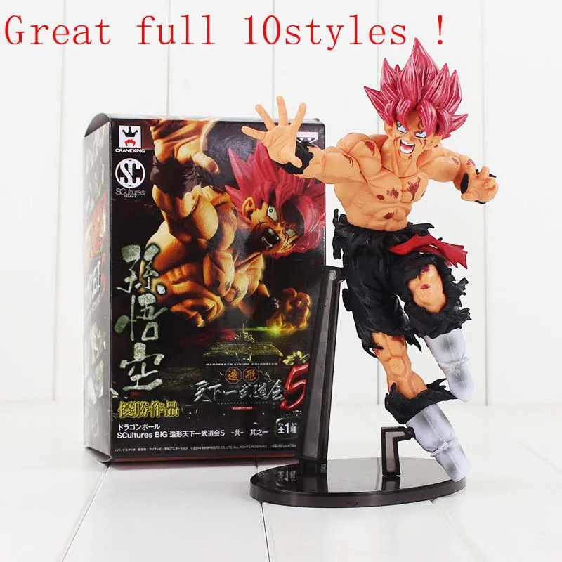 

10style Dragon ball Z Super Saiyan Son Goku PVC action Figure SCultures BIG Resurrection Raditz Nappa Vegeta Trunks Toy