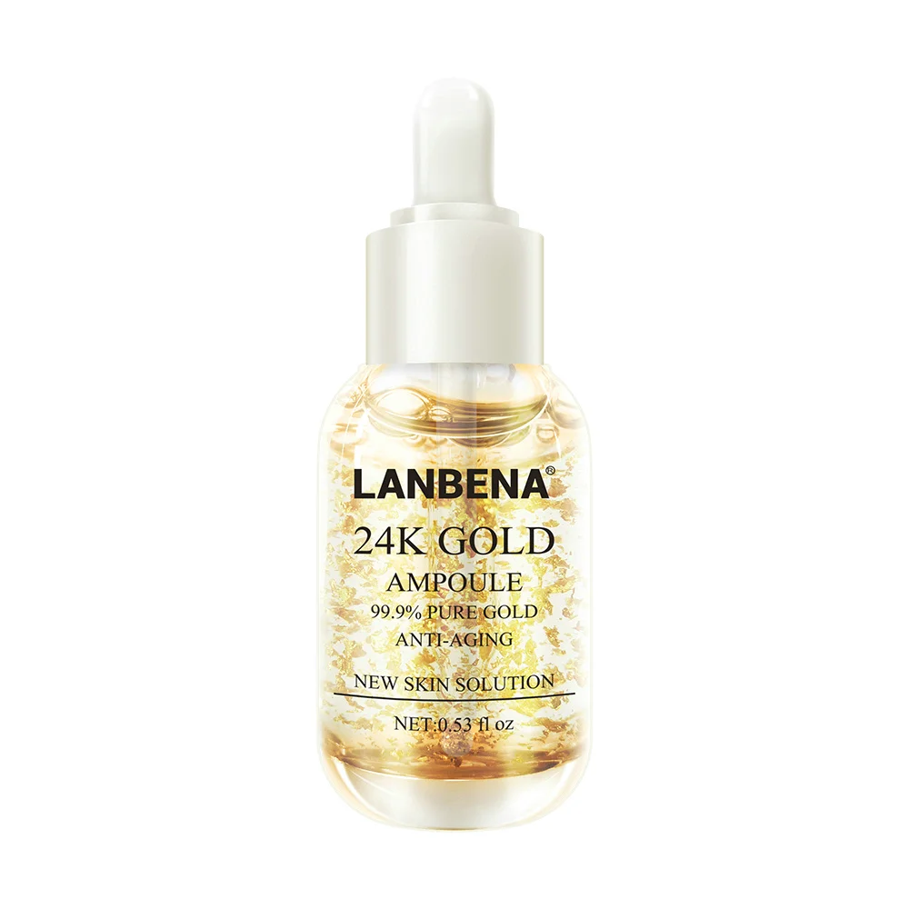 LANBENA ампульная эссенция для кожи сыворотка эфирное масло увлажняющий гиалуроновая кислота и Отбеливание Укрепляющий питательный коллаген уход за кожей - Вес нетто: 24K Gold Ampoule