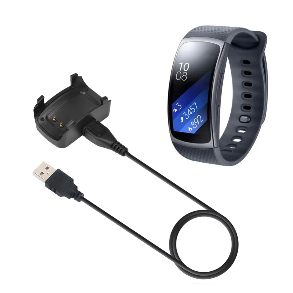 2 цвета usb зарядная Колыбель зарядное устройство кабель для samsung gear Fit2 Smart Смарт часы 100 см кабель идеально подходит для путешественников