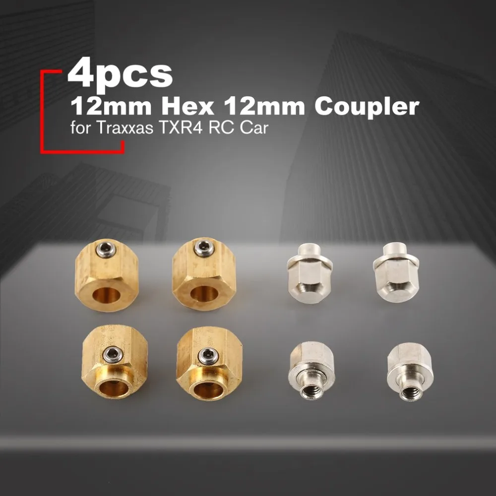 

4pcs 12mm Hex Coupler Tyre Extended 10mm Adapter for Traxxas TXR4 Rc4wd RC Crawler Monster Car Spare Parts Accessories