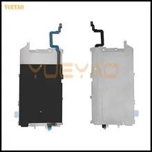 ЖК-экран задняя металлическая пластина щит с кнопкой "домой" Расширенный гибкий кабель Предустановленная запасная часть для IPhone 6 6 Plus пластина