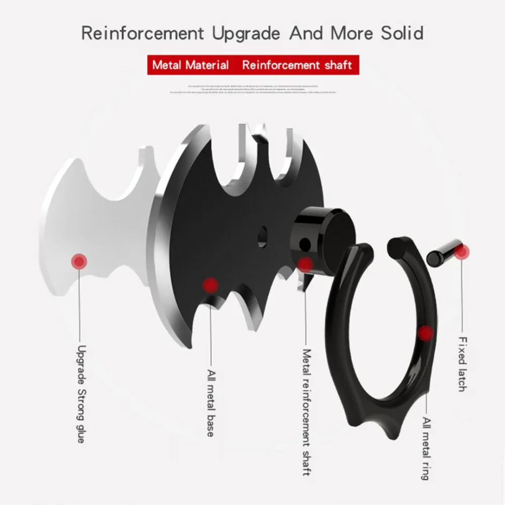 Бэтмен палец кольцо мобильный сотовый телефон Настольный держатель для iPhone X samsung летучая мышь металлический смартфон на 360 градусов вращающийся стол стенд