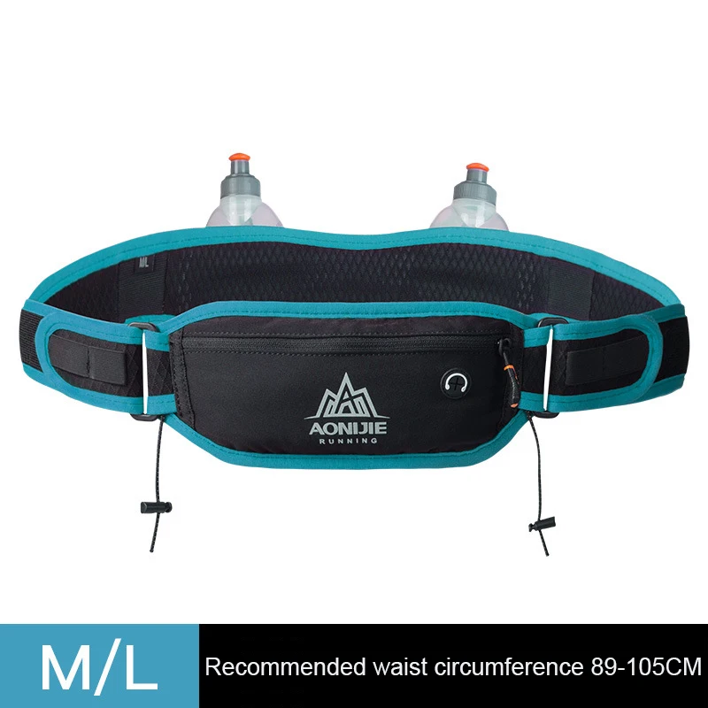ML Black Green AONIJIE марафон для бега, езды на велосипеде для бега, пояс для воды поясная сумка поясная держатель телефона для 170 мм, бутылки для воды - Цвет: ML Black Green
