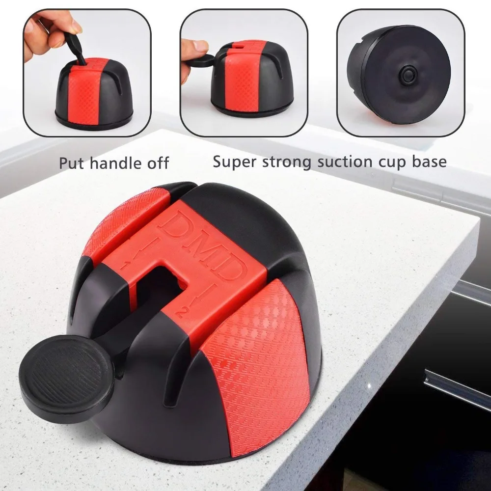 

Pocket Knife Sharpener Mini Portable Knife Sharpener with Powerful Suction Cup Diamond and Ceramic 2 stage Coated One-Hand Opera