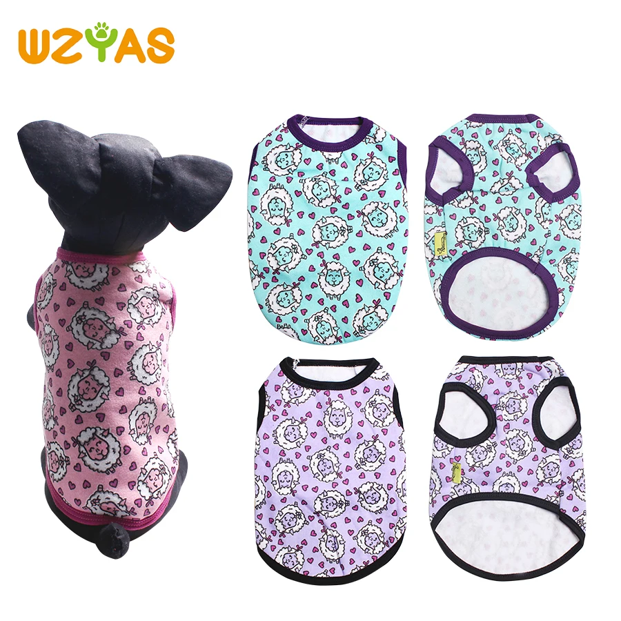 

Print Sheep Cartoon Dog Fleece Vest Teddy Coat Sphynx Cat Clothes Pink Winter Pomeranian Dog Clothes Yorkshire Terrier Pug XS-L