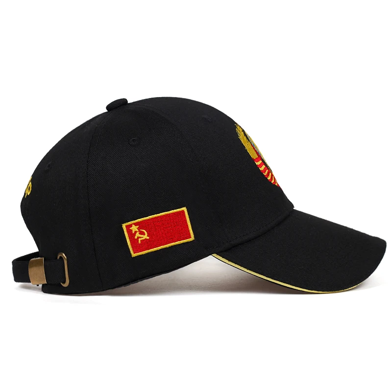 Высокое качество CCCP Национальная эмблема вышитая бейсболка хлопок кепки регулируемые Reentrant Солнцезащитная шляпа Открытый козырек шляпы