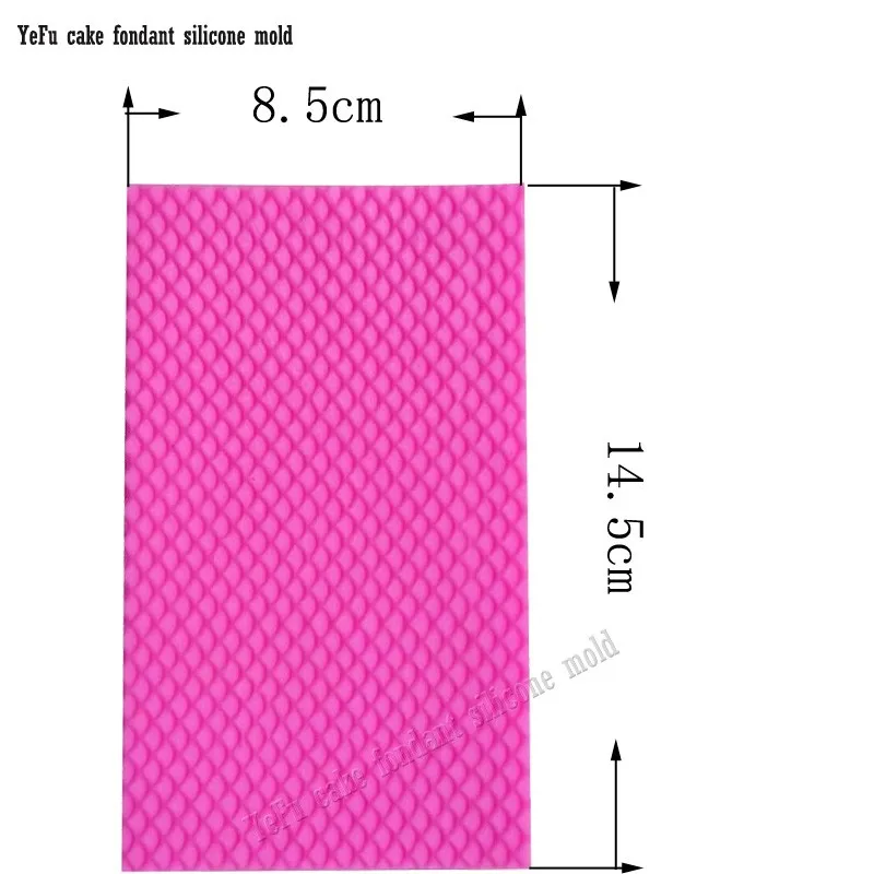 Русалка Рыба змеиная чешуя кружева границы коврик торт украшения текстуры силиконовые формы для выпечки инструменты Gumpaste шоколадные формы F0809