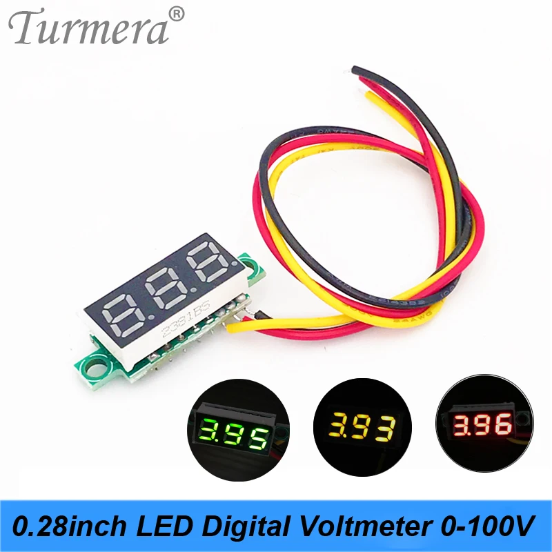 

NEW 0.28 inch DC LED Digital Voltmeter 0-100V Voltage Meter Auto Car Mobile Power Voltage Tester Detector 12V Red Green Yellow M
