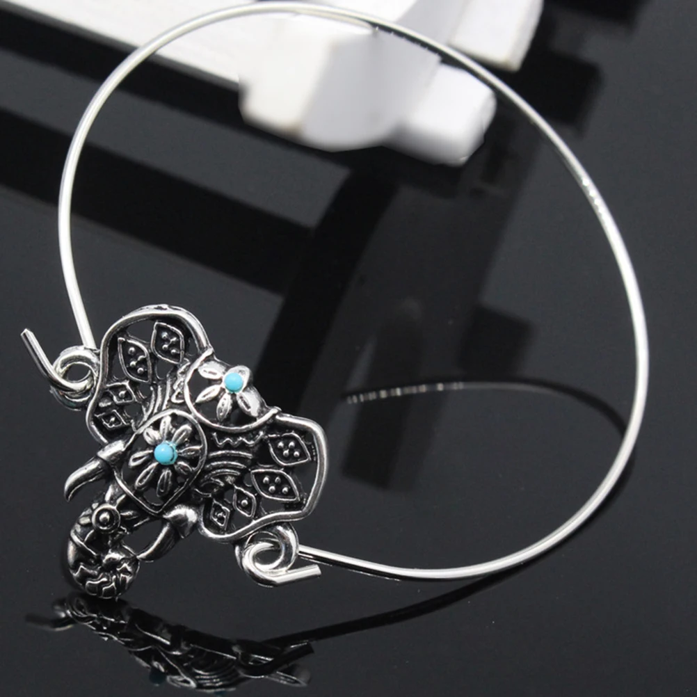 

Rammel Elephant Hindu Ganesha Ganesh Cuff Bangle Bracelet For Women Fine Indian Jewelry Antique Silver Bracelet