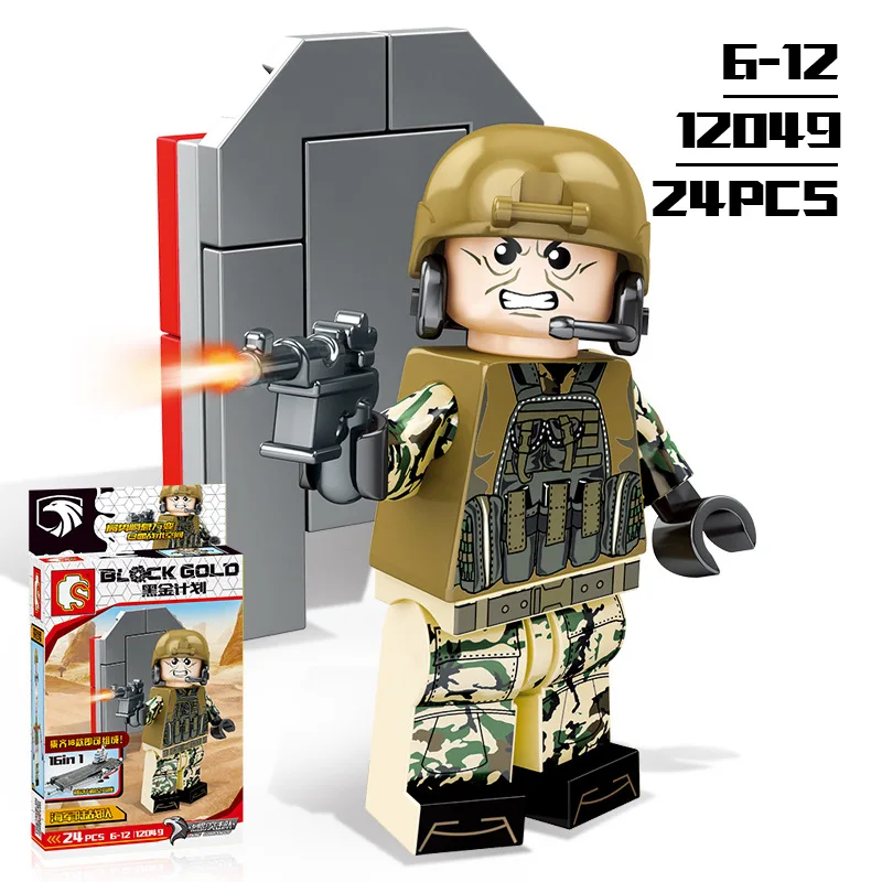 Compatible Legoings Model Building Kits Toys for Boys Military Profession Series Star Wars DIY Building Blocks Figures Mini Toy  (12)