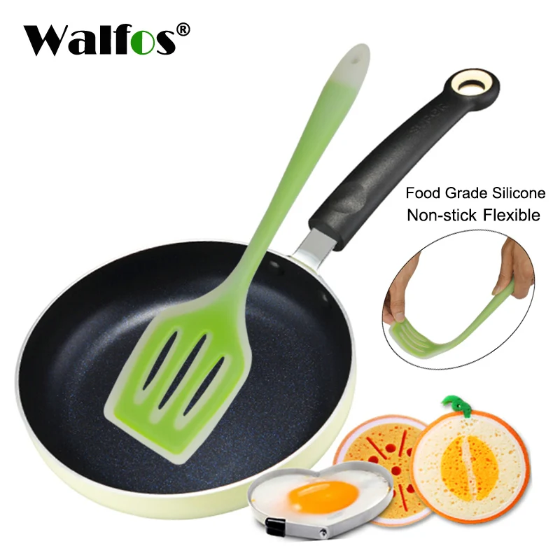 WALFOS термостойкий силиконовый шпатель для яиц Тернер сковорода Тернер кухонная утварь для приготовления пищи аксессуары