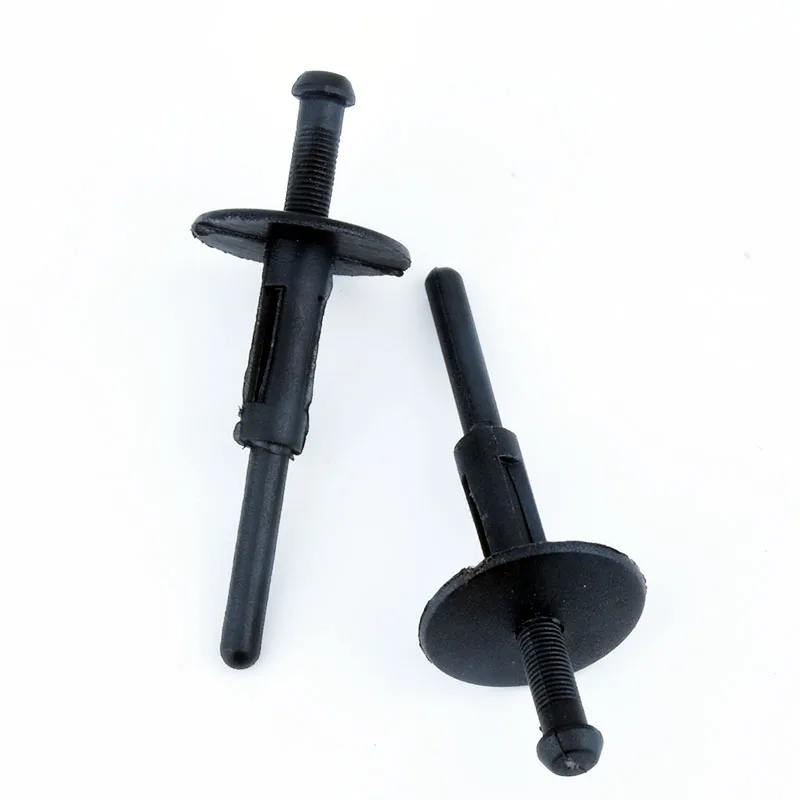 

xiaobaishu 50Pcs Car Bumper Fender 6mm Hole Black Plastic Rivets Fasteners for BMW Auto Inside Decorative Retaining Clip