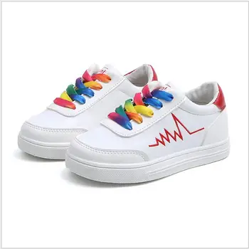 

2019 fashion children casual shoes baby boy and girl soft bottom shoes high quality non-slip kids sneakers with color shoeslace