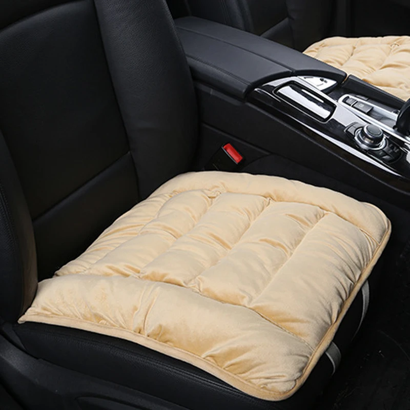 Goede Auto Seat Cover Kussen Pluche Doek Stoffen Winter Warme Comfortabele Vel Kleine Vierkante Mat Antistatische Drainage Ademend