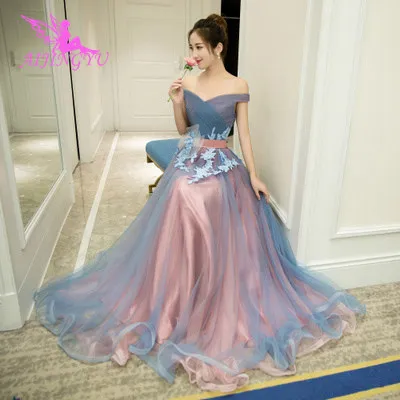 

AIJINGYU Sexy Real Photo Evening Dress Party Gown 2018 Women Elegant Formal Special Occasion Dresses Fashion Ball Gowns FS130