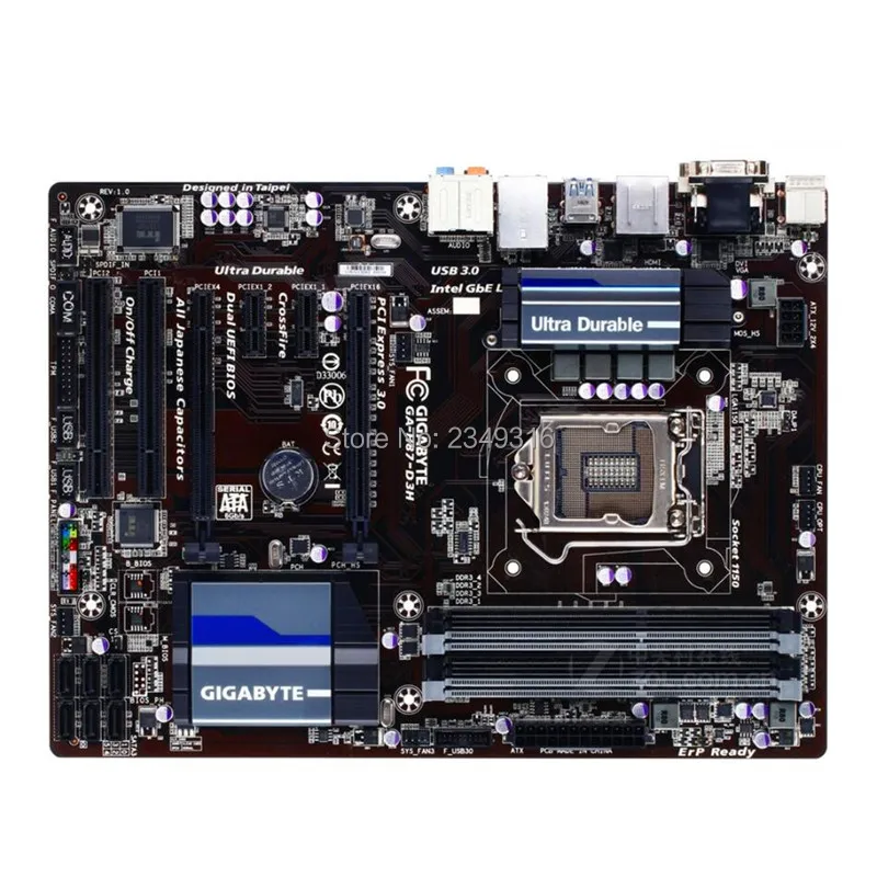 

For Gigabyte GA-H87-D3H Original Used Desktop Motherboard H87-D3H H87 LGA 1150 i3 i5 i7 DDR3 32G SATA3 USB3.0 ATX