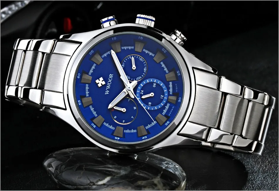 WWOOR Black Watches Men Top Luxury Brand Waterproof Luminous Hands Quartz Watch  Military Male Hour WristWatch relogio masculino (9)