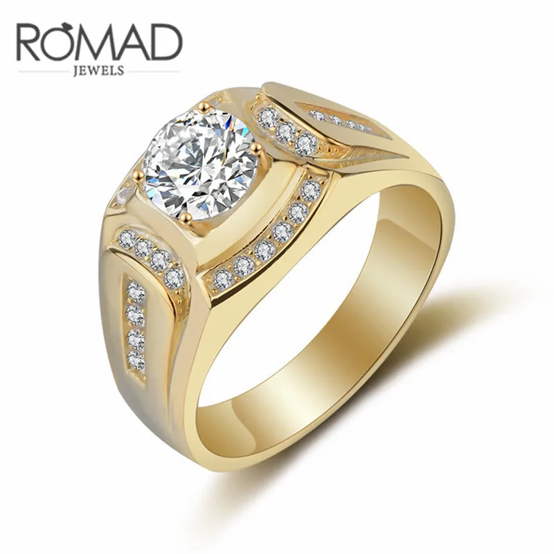 

Romad 925 Silver Rings for Men Engagement Party Ringen Bridegroom Wedding Jewelry Love Promise Accessories Hombres