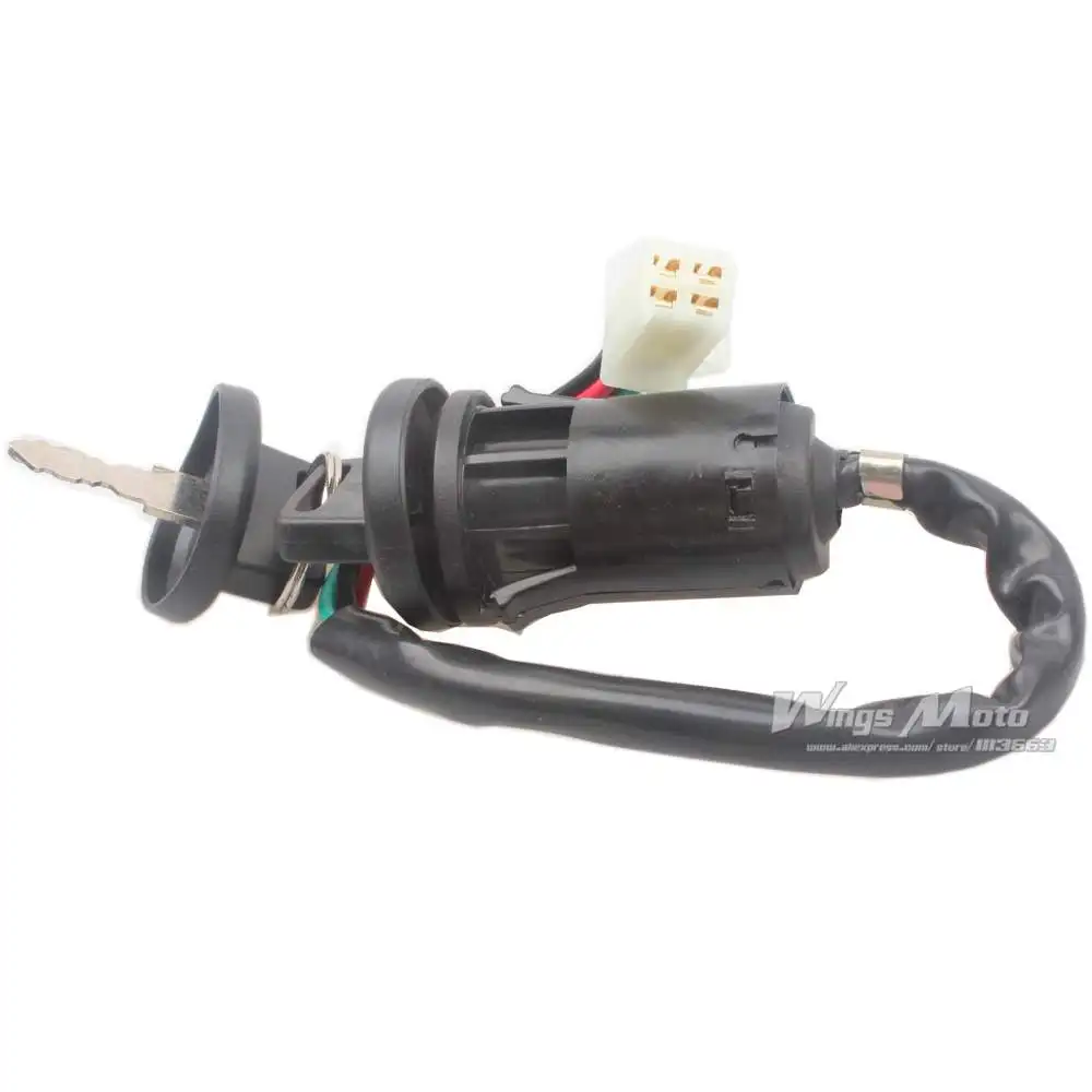 10pcs Wholesale Copper Cylinder Motorcycle 4 Wire Ignition Switch Lock