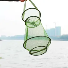 Анти-крюк анти-Прыжок рыболовная сеть быстросохнущая Портативная Складная защита для рыбы большой живот рыба Креветка Краб Рыба приманка клетка
