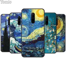 Soft Phone Case Shell for Oneplus 7 7 Pro 6 6T 5T Black Case for Oneplus 7 7Pro Silicone Cover paintings Starry Night Van Gogh