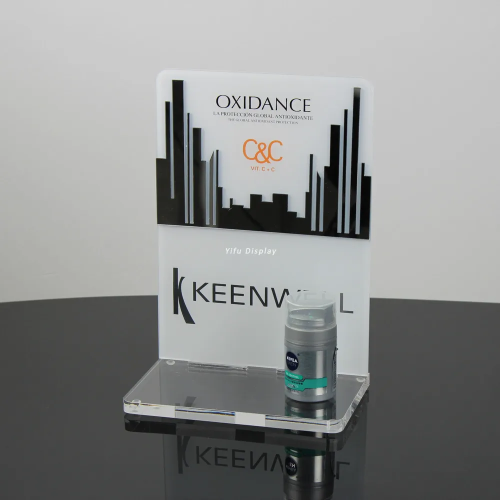 Free shipping clear acrylic cosmetic display stand cosmetic stand