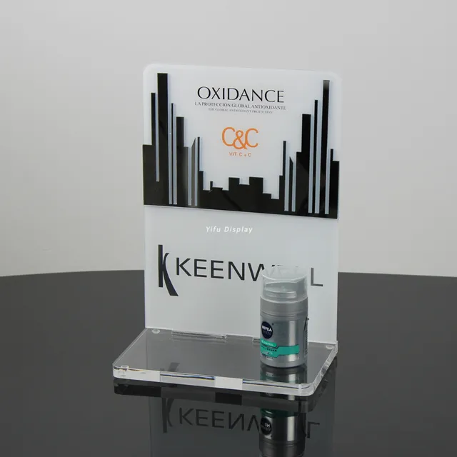 Free shipping clear acrylic cosmetic display stand cosmetic stand