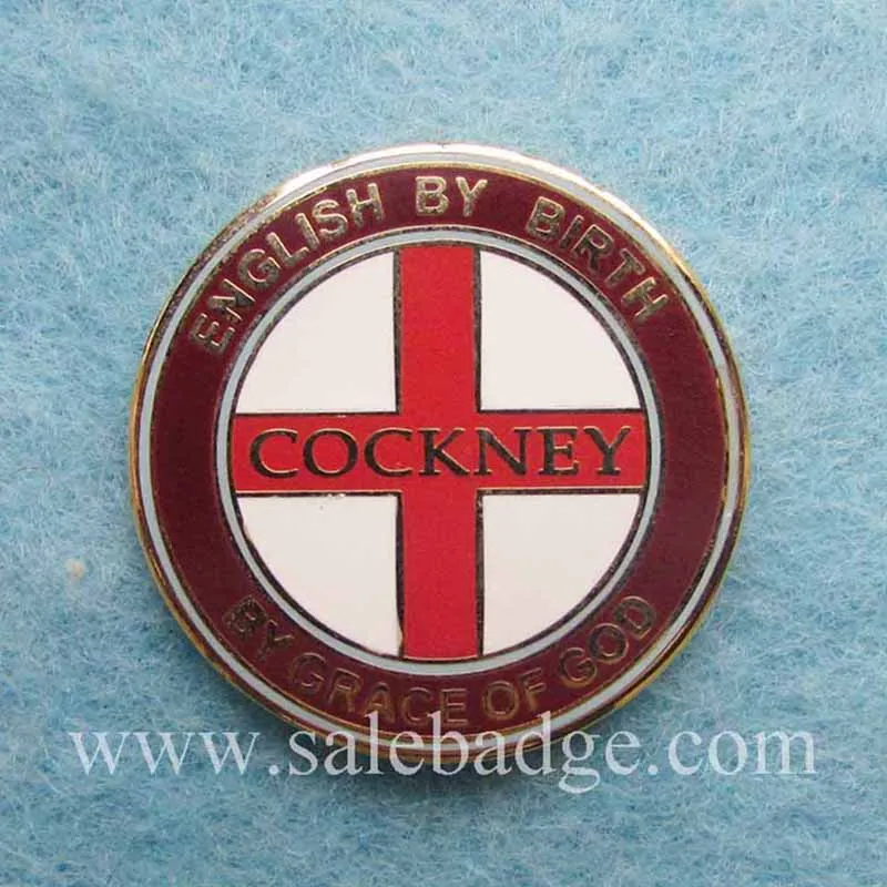 Custom Cross Round Lapel Pins Gold Plating Enamel Badgein Badges from