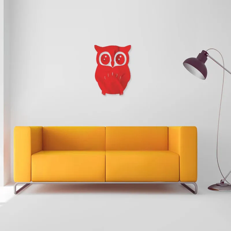 

Kaixing Mirror Owl Stereo Wall Sticker Living Room Bedroom Mirror Panel Mural Wall Sticker